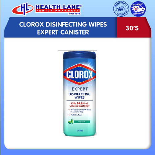 CLOROX DISINFECTING WIPES EXPERT CANISTER (30'S)